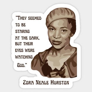 Zora Neale Hurston Portrait and Quote Sticker